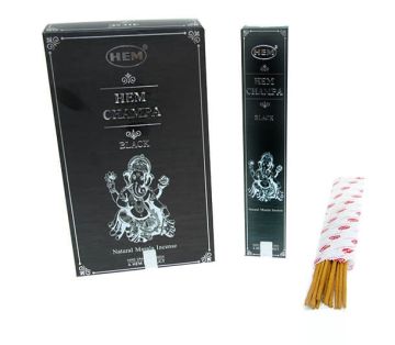 Hem Champa Black Devotional Nature Masala Premium Çubuk Tütsü (12 x 15gr)