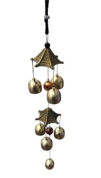 Dekoratif İki Katlı Metal Rüzgar Çanı (50cm)