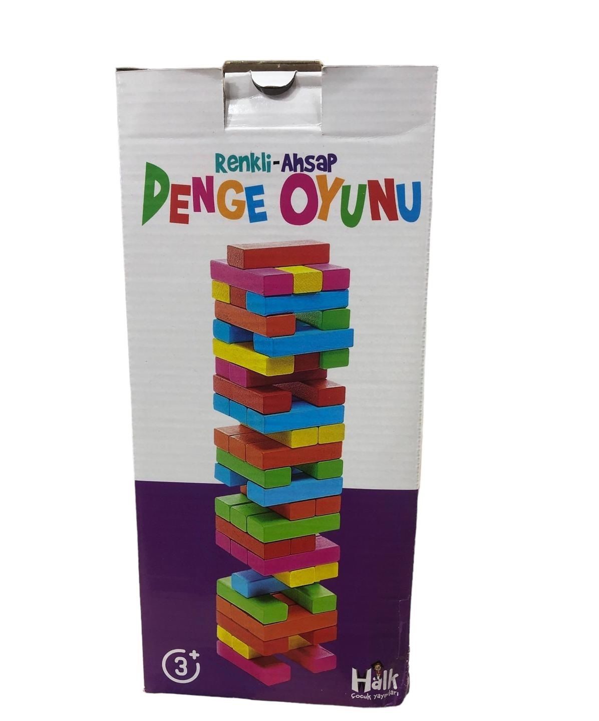 Eğitici Renkli Ahşap Denge Blok Oyunu (54 Parça)