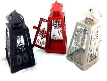 Dekoratif  Metal Fener Tealight Mumluk