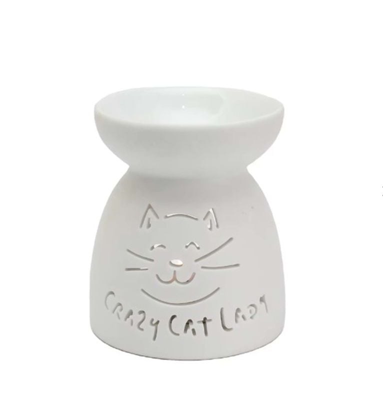 Dekoratif Seramik Tatlı Kedi Tasarımlı Buhurdanlık (4 Adet)