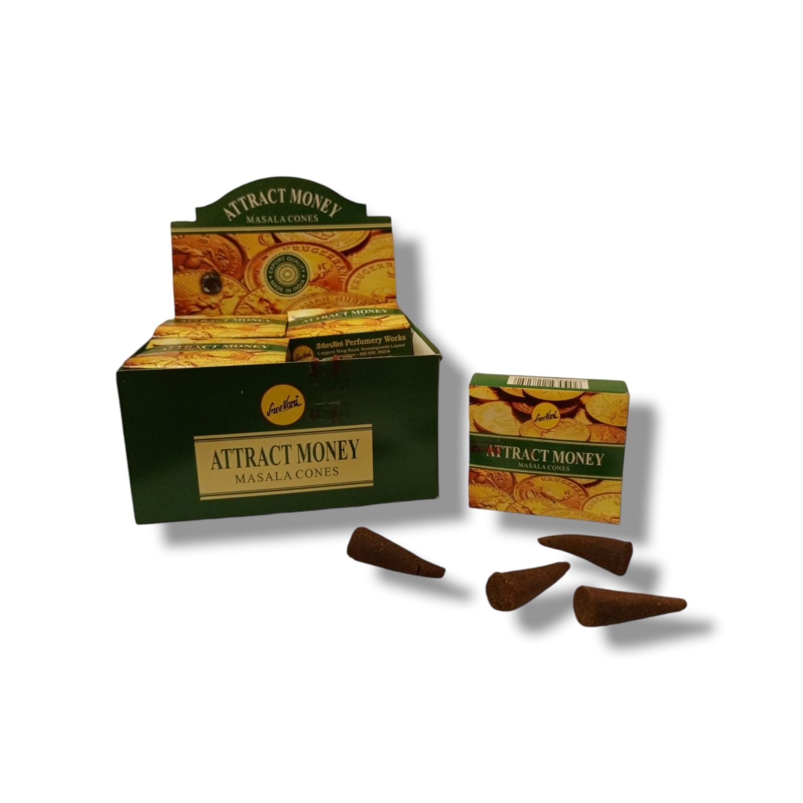 Sree Vani Attract Money Masala Cones Konik Tütsü (120 Adet)
