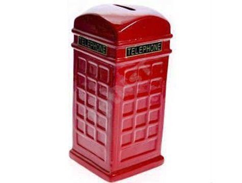 Seramik Londra Telefon Kulübesi Kumbara