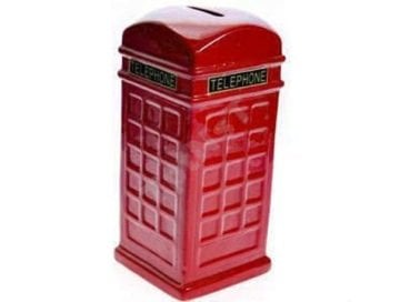 Seramik Londra Telefon Kulübesi Kumbara