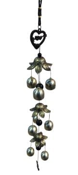 Dekoratif 3 Katlı Kalp Tasarımlı Rüzgar Çanı (70cm)