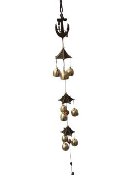 Dekoratif 3 Katlı Çapa Tasarımlı Rüzgar Çanı (70 cm)