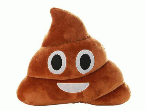 Gülen Poo Emoji Kaka Yastık