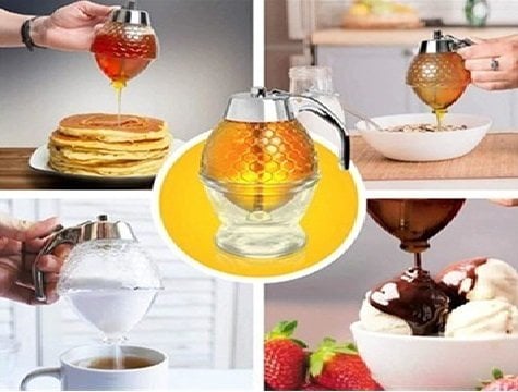 Balmatik Dağıtıcı Pompalı Bal Kavanozu (200 ML)