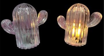 Dekoratif Mini Pilli Işıklı Kaktüs Tasarımlı Lamba