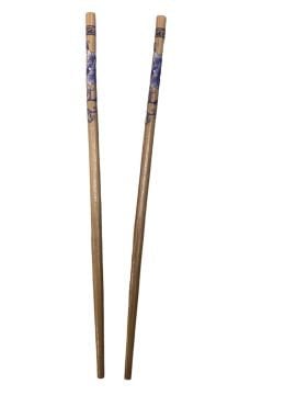 Organik Bambu Desenli Çin Usulü Yemek Çubukları Chopsticks (10 Çift)