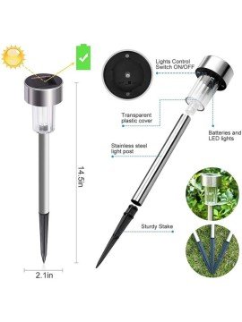 Solar Güneş Enerjili Sarı Ledli Bahçe Lambası (10 Adet)