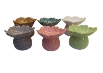 Lotus Çiçeği Şeklinde Seramik Buhurdanlık (6 Adet)