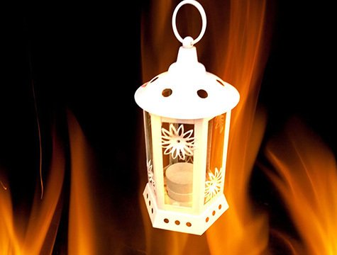 Dekoratif Metal Fener Tealight Mumluk