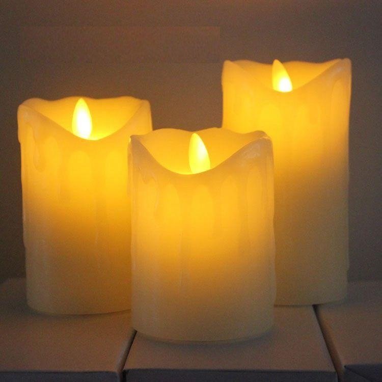 Led Işıklı Hareketli Eriyen Alevli Mum