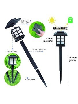 Güneş Enerjili Gün Işığı 5w Sarı Ledli Bahçe Çim Lambası (6 Adet)