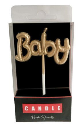 Altın Baby Doğum Günü Pasta Mumu