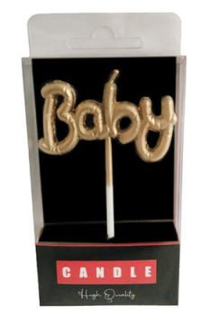 Altın Baby Doğum Günü Pasta Mumu