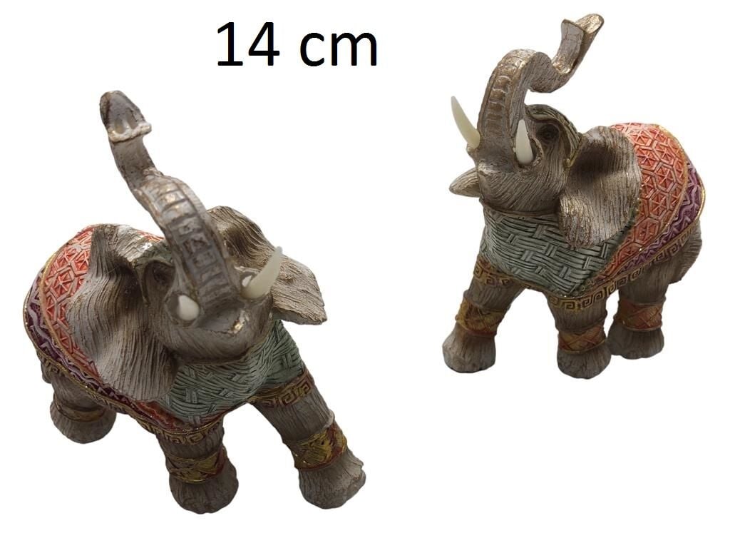 Polyester Kırmızı İşlemeli Dekoratif Fil Biblosu (14 cm)