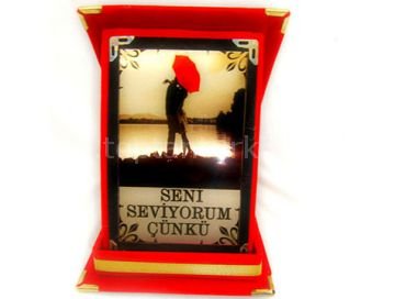 Sevgiliye Özel Mesajlı Plaket