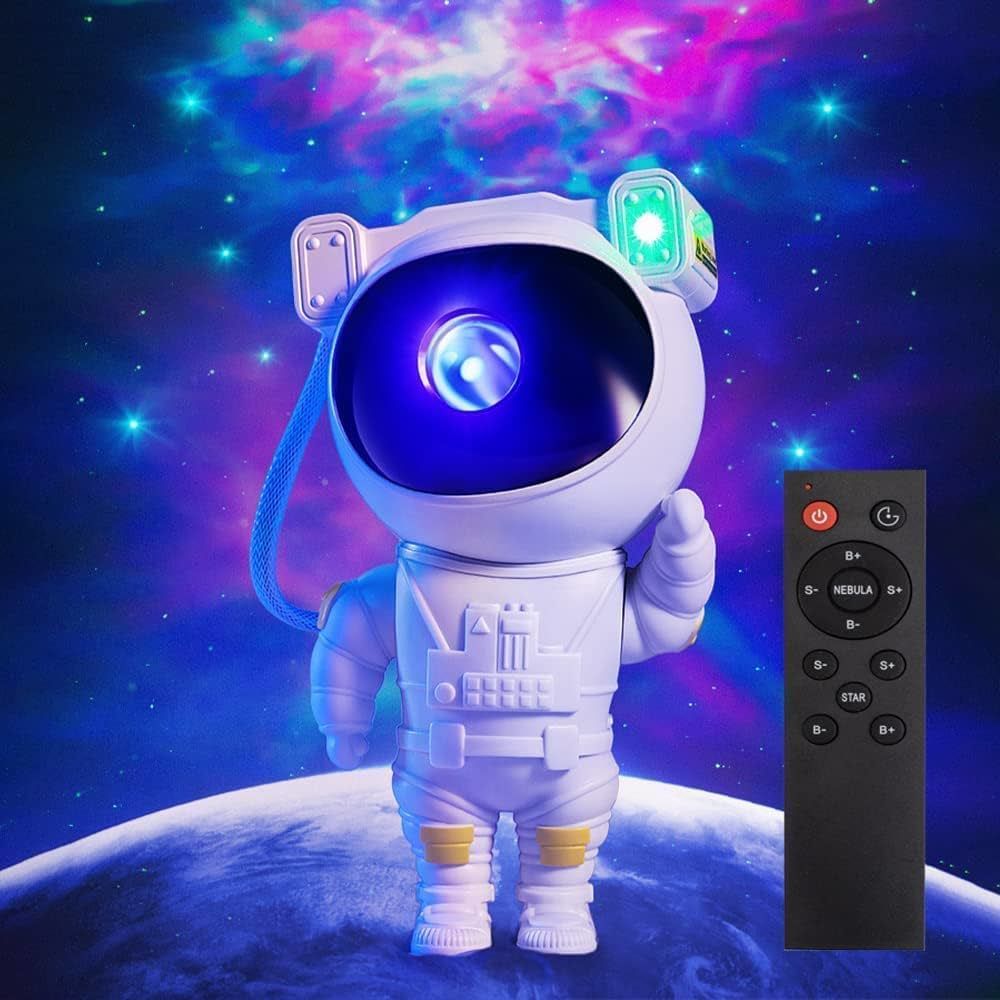 Kumandalı Astronot Galaksi Projeksiyon Çocuk Oda Zamanlayıcı Işıklı Gece Lamba