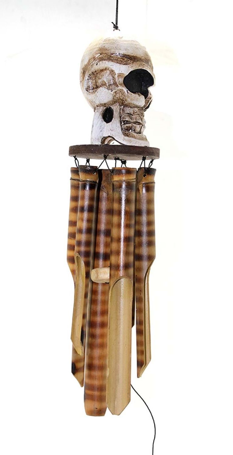 Kurukafa Tasarımlı Ahşap Rüzgar Çanı (50 cm)