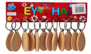 Baskı Yapılabilir Oval Anahtarlık (12 Adet)