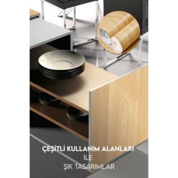 Ahşap Görünümlü Desenli Kaplama Kağıdı (5 Metre)
