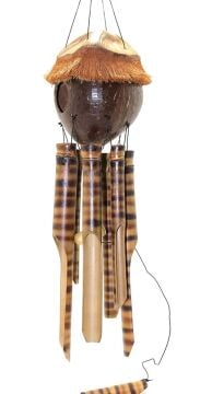 Coconat Kuş Yuvası Tasarımlı Bambu Rüzgar Çanı (50 cm)