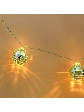Dekoratif Disco Topu Tasarımlı Led Gece Lambası 10'lu Yılbaşı Süsü