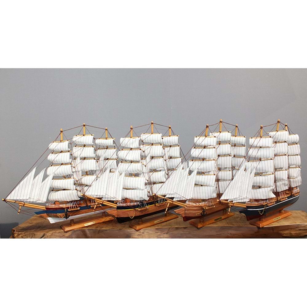 Ahşap Yelkenli Gemi Maketi (60 cm x 48 cm)