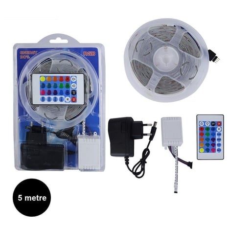Kumandalı Renkli Led Şerit Aydınlatma (5 metre)