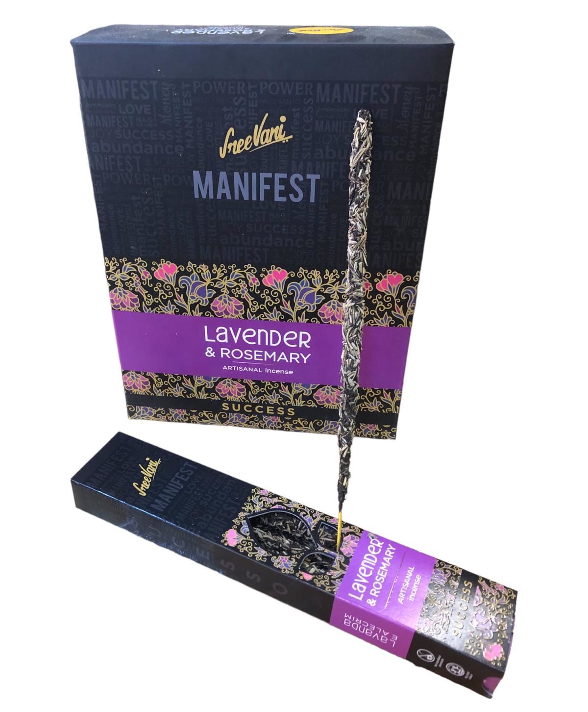 Sree Vani Lavanta & Biberiye Organik Çubuk Tütsü (12 x 30 gr)