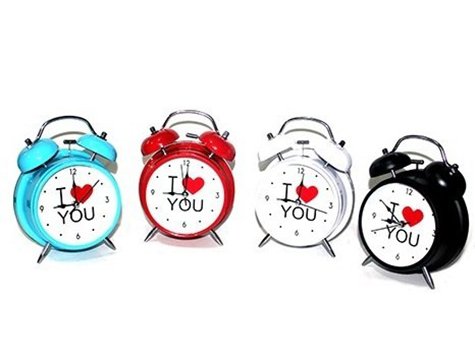 I Love You Temalı Metal Çalar Saat