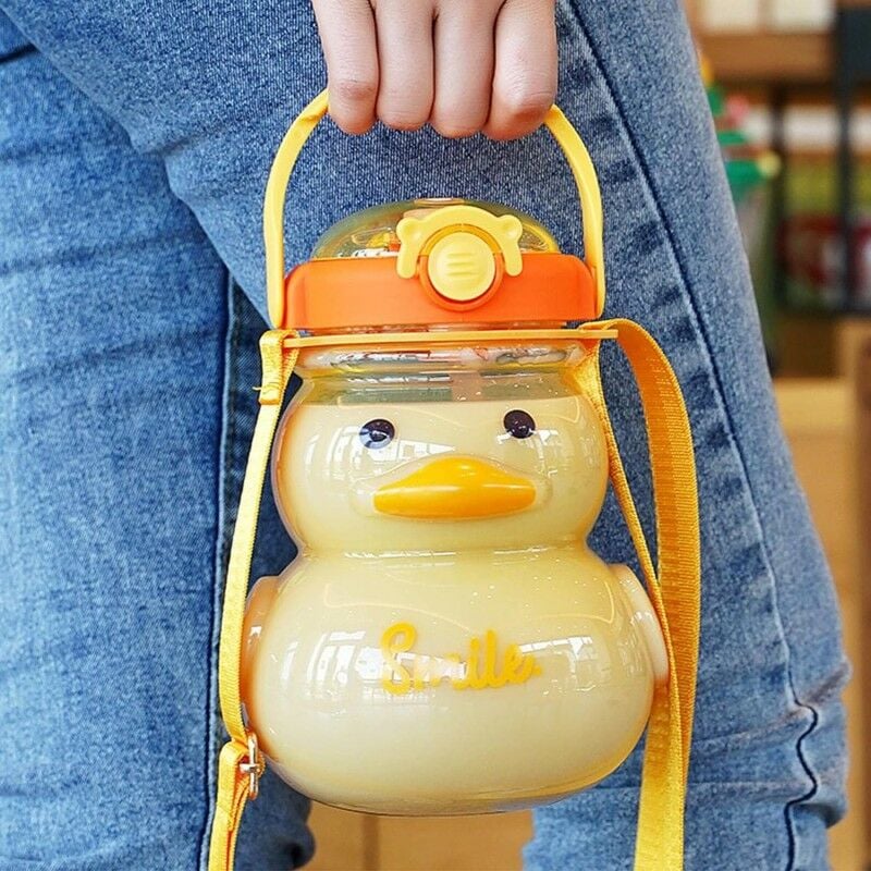Sevimli Sarı Ördek Tasarımlı Suluk (1000 Ml)