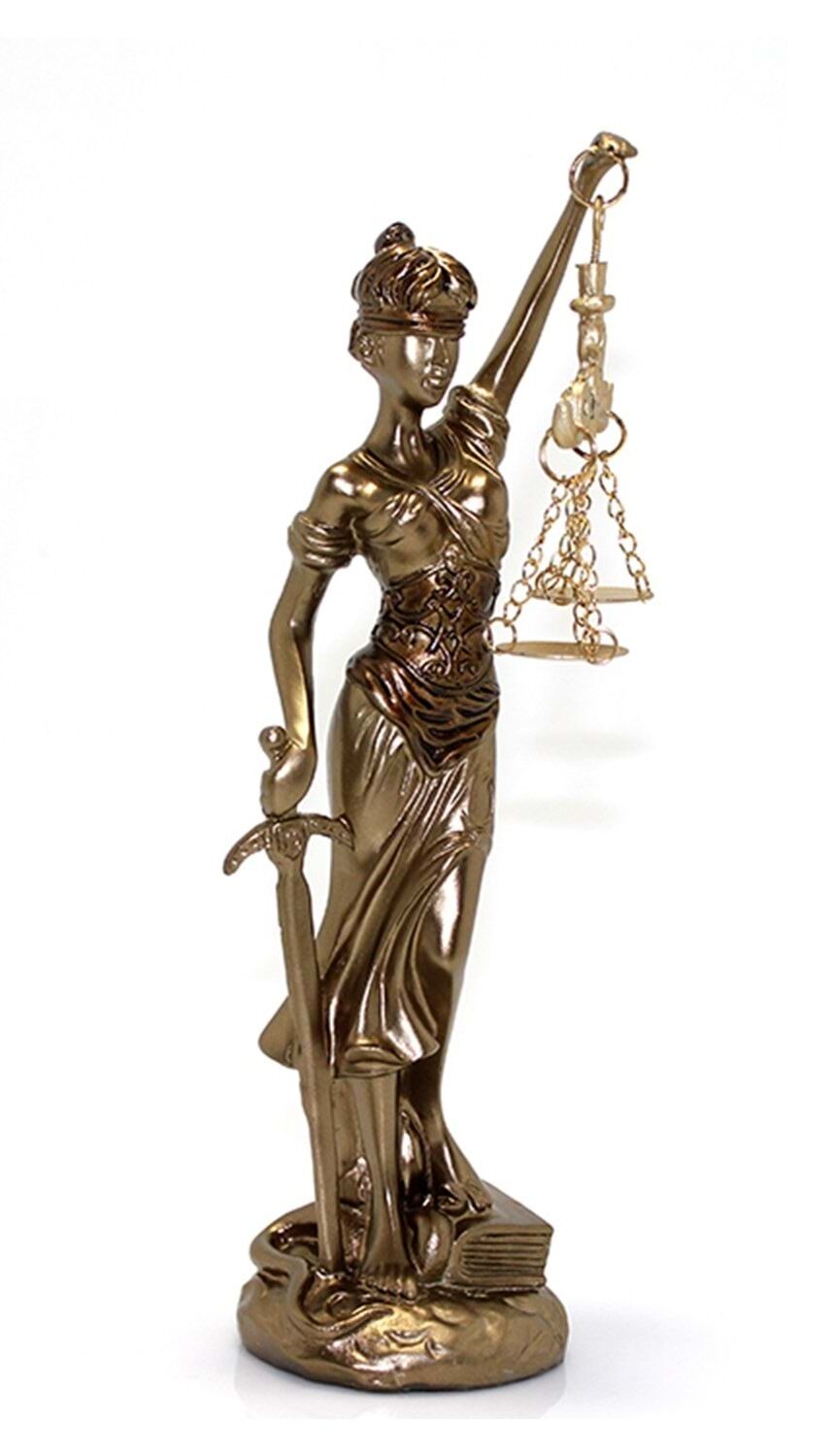 Dekoratif Adalet Tanrıçası Themis Heykeli 23 Cm