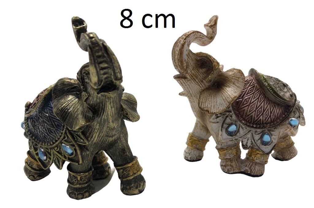 Dekoratif Mini Taşlı Polyester Fil Biblosu (8 cm)