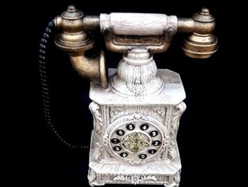 Dekoratif Nostaljik Polyester Telefon Kumbara