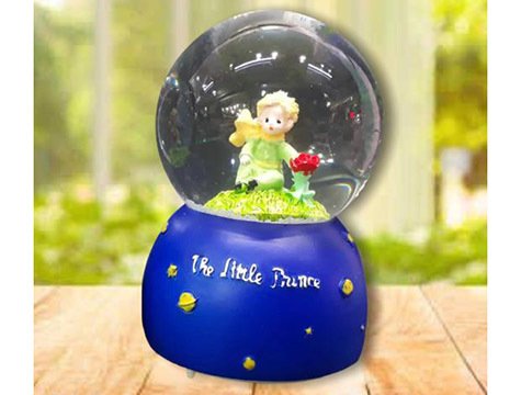 Dekoratif Işıklı Le Petit Prince (Küçük Prens) Müzikli Cam Kar Küresi
