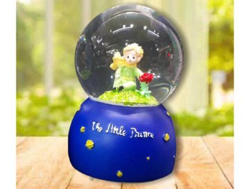 Dekoratif Işıklı Le Petit Prince (Küçük Prens) Müzikli Cam Kar Küresi