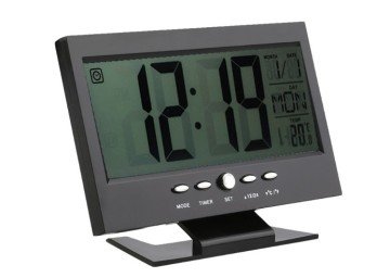 Alkışa Duyarlı LED Dijital Masa Saati (Alarm+Termometre)
