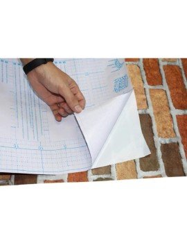 Kırmızı Tuğla Taş Desenli Kendinden Yapışkanlı 3D Duvar Kaplama Kağıdı (3 Metre)