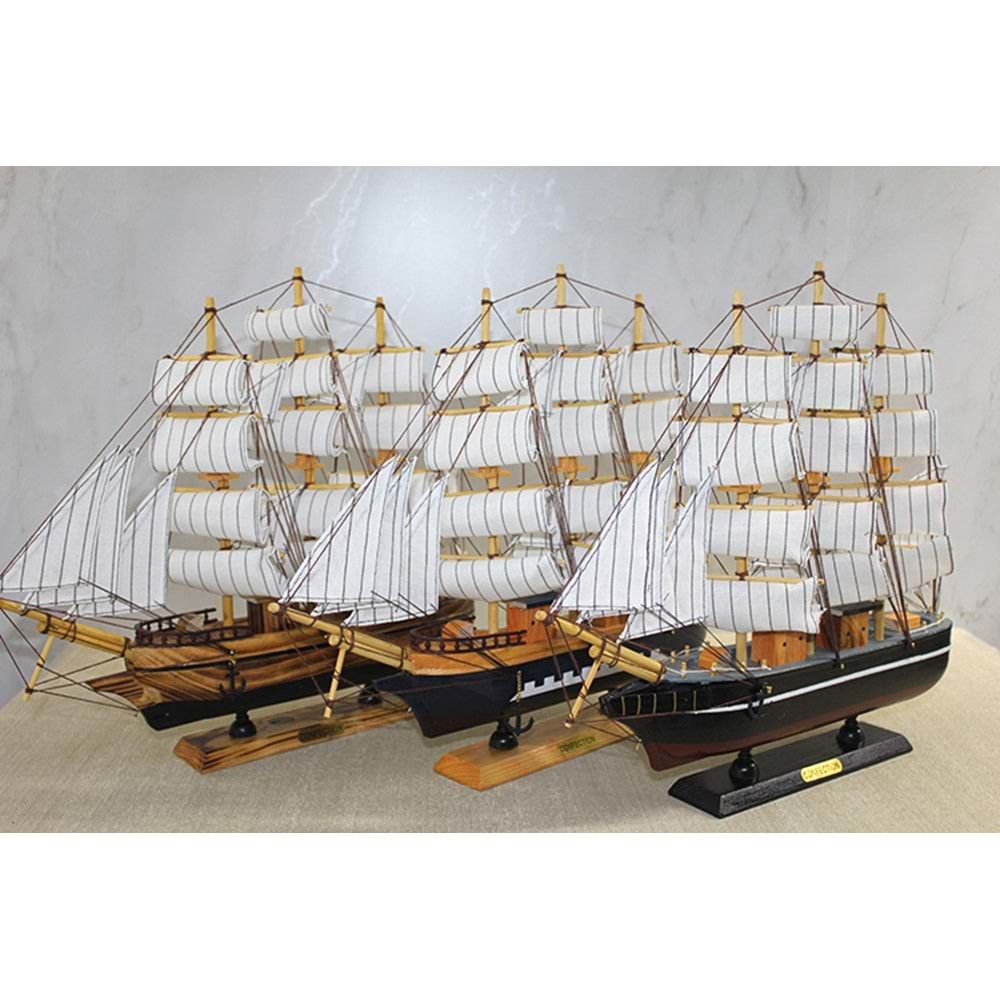 Ahşap Yelkenli Gemi Maketi (40 cm x 35 cm)