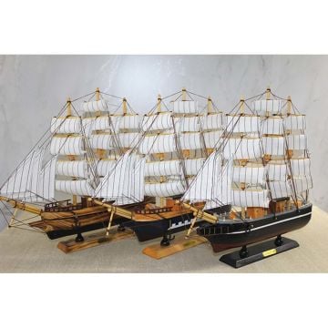 Ahşap Yelkenli Gemi Maketi (40 cm x 35 cm)