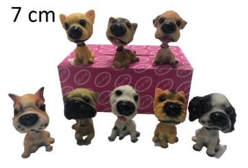 Dekoratif Polyester Kafa Sallayan Köpek Biblosu (8 Adet)