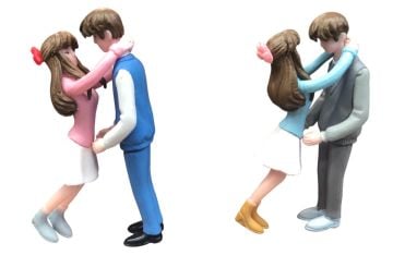 Minyatür Sarılan Sevgili Teraryum Biblosu  (7 cm)
