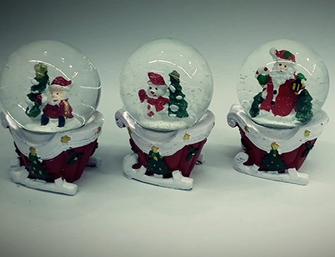 Mini Kızak Tasarım Noel Baba Kardan Adam Kar Küresi