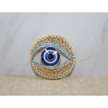 Swarovski Yuvarlak Göz Tasarım Magnet Buz Dolabı Süsü