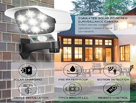 Hareket Sensörlü Uzaktan Kumandalı Solar Led Aydınlatma