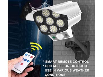 Hareket Sensörlü Uzaktan Kumandalı Solar Led Aydınlatma