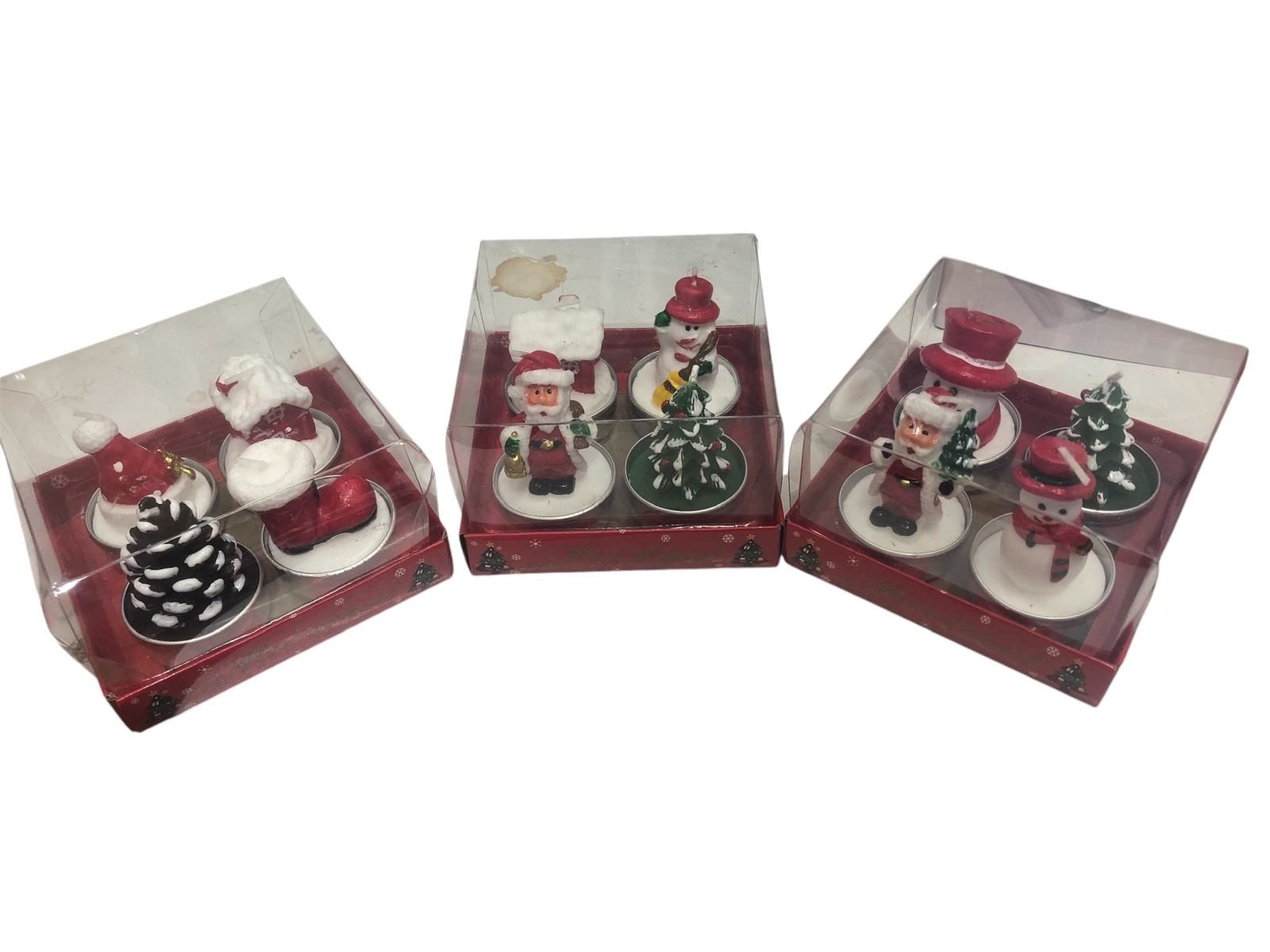 Dekoratif Tealight Yılbaşı Mumu (4 Adet)